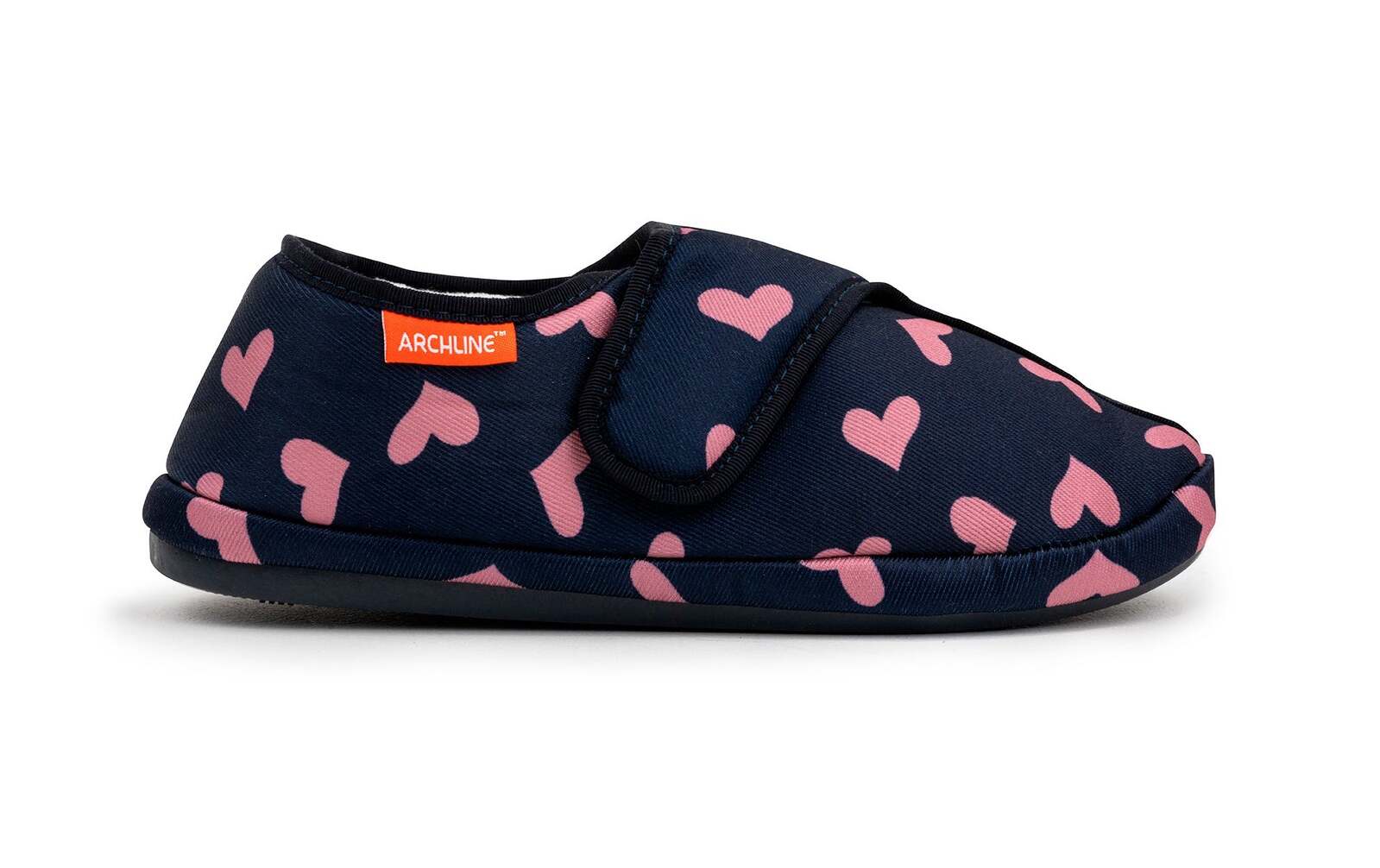 archline orthotic plus slippers closed scuffs pain relief moccasins navy hearts eu 41