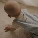 ponchik babies + kids cotton dungaree overalls capri blue 3 6 months