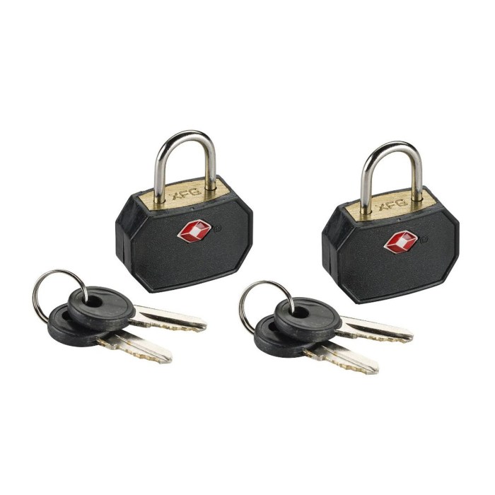 1 pack of 2 lewis n. clark tsa key locks luggage travel padlock keyed black