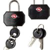1 pack of 2 lewis n. clark tsa key locks luggage travel padlock keyed black
