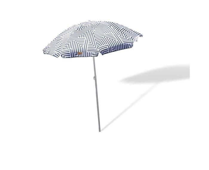 outdoor garden beach umbrella 1.8m sun shade w/carry bag tilt pool sun protection au
