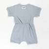 ponchik babies + kids ribbed cotton romper capri blue 0 3 months