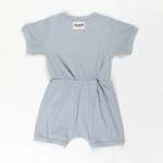 ponchik babies + kids ribbed cotton romper capri blue 0 3 months