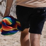 stingy brim terry towelling bucket hat daggy fishing camping lad cap 100% cotton rainbow/blue xxl (59 60cm)