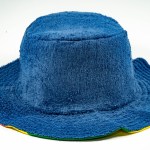 stingy brim terry towelling bucket hat daggy fishing camping lad cap 100% cotton rainbow/blue xxl (59 60cm)
