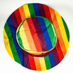 stingy brim terry towelling bucket hat daggy fishing camping lad cap 100% cotton rainbow/blue xxl (59 60cm)