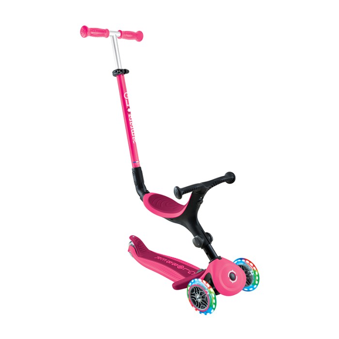 Globber GO UP ACTIVE with Lights - Fuchsia/ Dark Pink Globber GO UP ACTIVE with Lights - Fuchsia/ Dark Pink