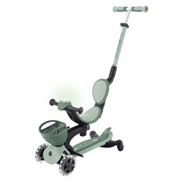 Globber Go Up Baby Lights 360 - Sage/Olive Globber Go Up Baby Lights 360 - Sage/Olive