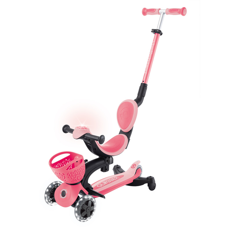 Globber Go Up Baby Lights 360 - Pastel Pink/ Deep Pastel Pink Globber Go Up Baby Lights 360 - Pastel Pink/ Deep Pastel Pink