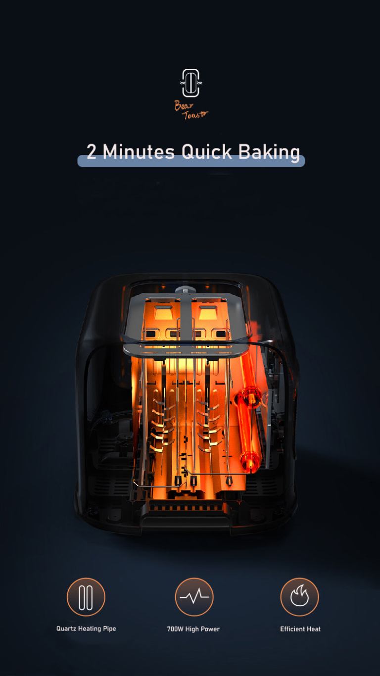 bear double slots bread toaster with glass window dsl c02x1 bear double slots bread toaster with glass window dsl c02x1