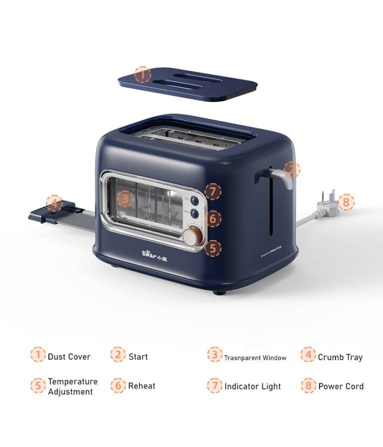 bear double slots bread toaster with glass window dsl c02x1 bear double slots bread toaster with glass window dsl c02x1