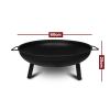 portable outdoor fire pit fireplace open patio heater garden plant bowl steel