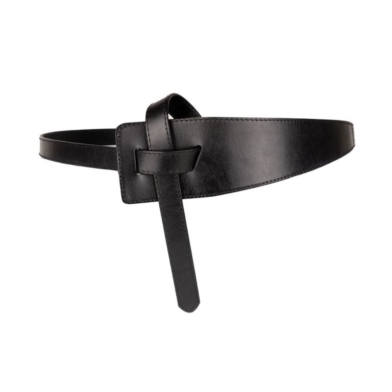 peroz ivy women's black leather knot belt peroz ivy women's black leather knot belt