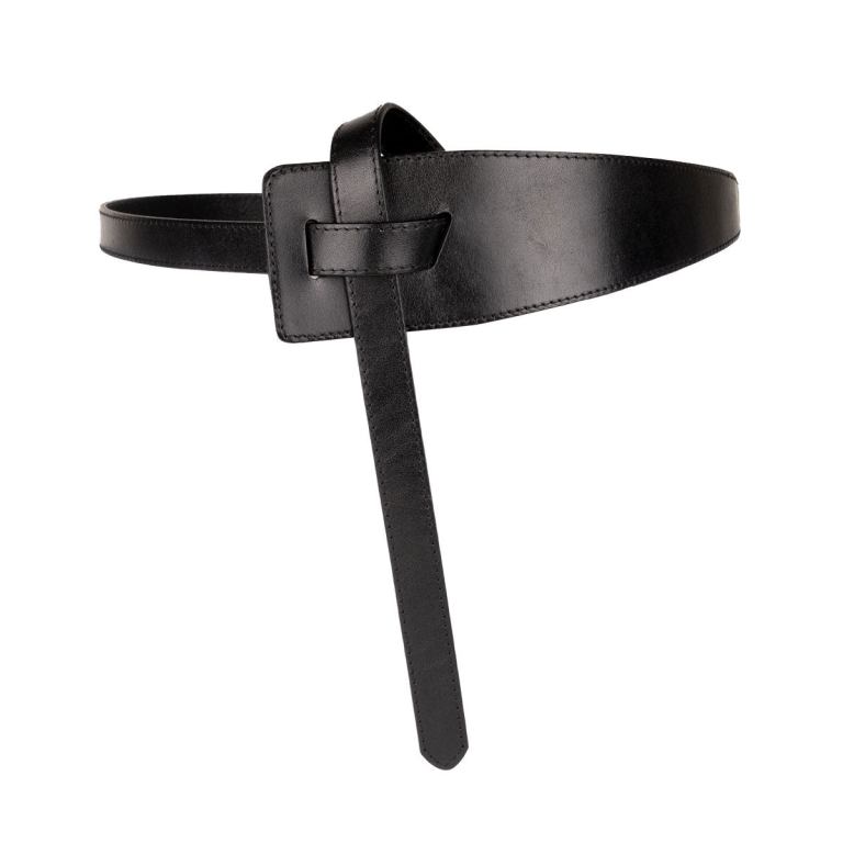 peroz ivy women's black leather knot belt peroz ivy women's black leather knot belt