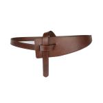 peroz ivy women's brown leather knot belt