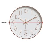 modern wall clock silent non ticking quartz battery operated rose gold