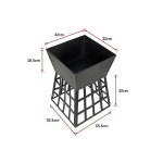 black fire pit square log patio garden heater outdoor table top bbq camping