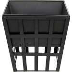 black fire pit square log patio garden heater outdoor table top bbq camping