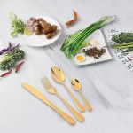 tableware 24pc gold cutlery set ss304 household knife fork spoon kitchen with storage rack dinner service