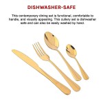 tableware 24pc gold cutlery set ss304 household knife fork spoon kitchen with storage rack dinner service