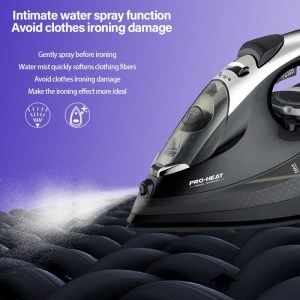 2200w professional steam iron with ceramic soleplate