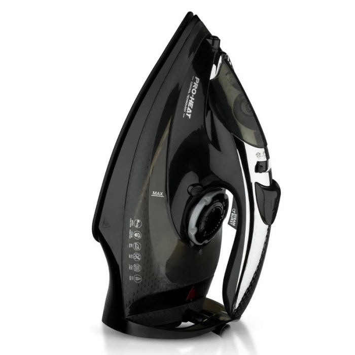 2200w professional steam iron with ceramic soleplate