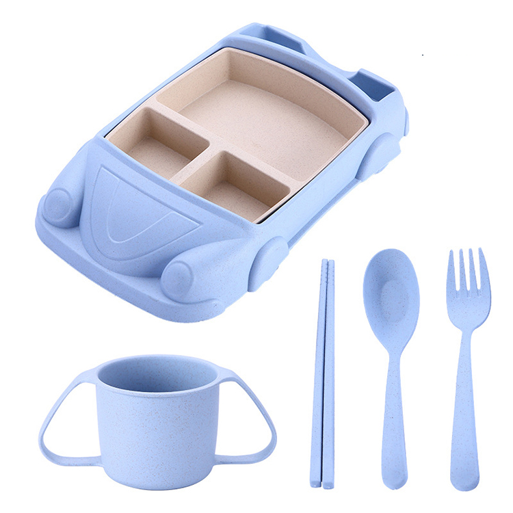 baby car bowl 5 pcs set blue baby car bowl 5 pcs set blue