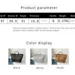 black trendy waterproof tote bag lightweight and durable carryall