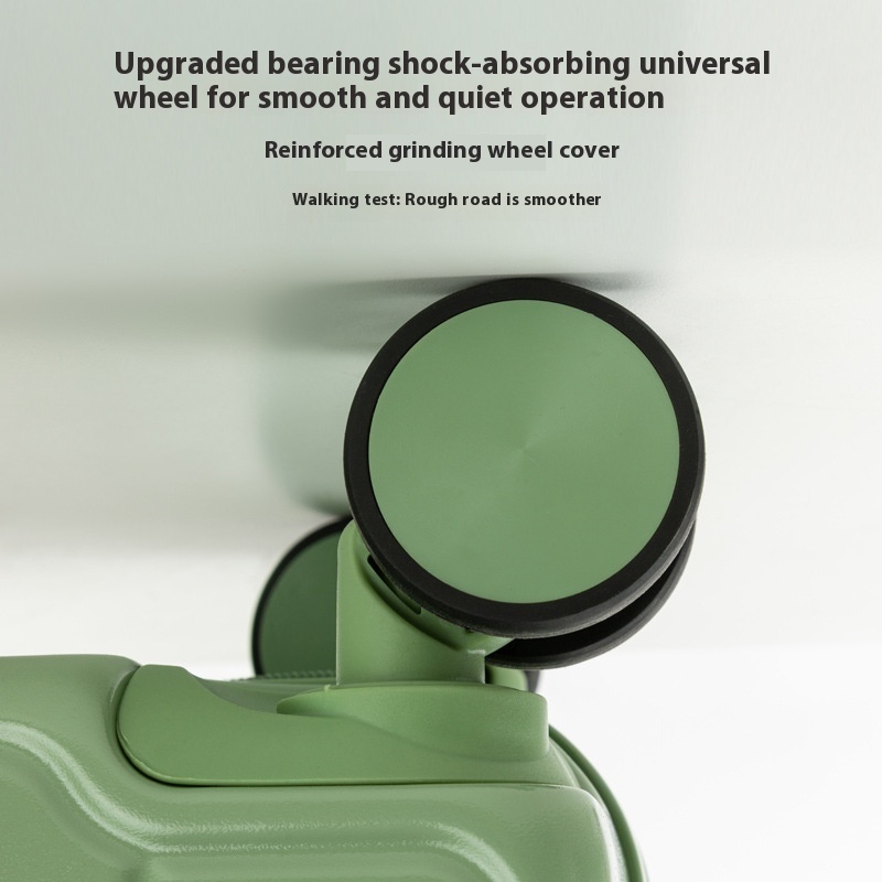 mint green 18 inch lightweight carry on luggage waterproof & anti theft suitcase with silent universal wheels