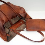 grey classic large leather tote bag with inner pouch elegant and functional grey classic large leather tote bag with inner pouch elegant and functional