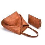 grey green classic large leather tote bag with inner pouch elegant and functional