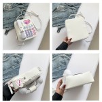 blue sweet girl creative crossbody bag with telephone design, pu material, lightweight and unique blue sweet girl creative crossbody bag with telephone design, pu material, lightweight and unique