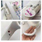 purple sweet girl creative crossbody bag with telephone design, pu material, lightweight and unique