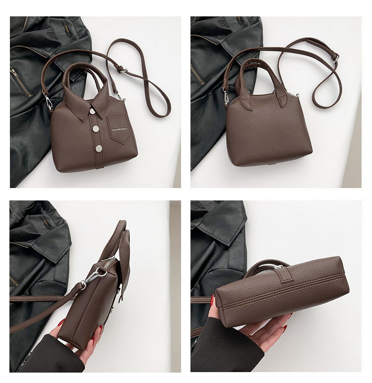 white trendy shirt inspired shoulder bag | stylish handbag with unique design