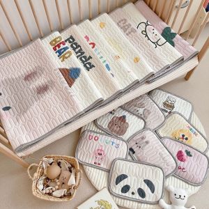 cute dog pattern 2 piece set kids cooling pad set 60x120cm cartoon latex mattress protector, pillow