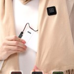 black heated scarf electric warming scarf, winter outdoor essential (without power bank) black heated scarf electric warming scarf, winter outdoor essential (without power bank)