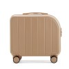 Khaki Compact 18-Inch Carry-On Suitcase | Lightweight ABS Hardside Spinner Luggage