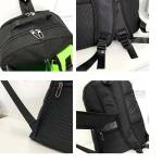 green and black stylish sports backpack with contrast pockets unisex gym bag for badminton & tennis green and black stylish sports backpack with contrast pockets unisex gym bag for badminton & tennis