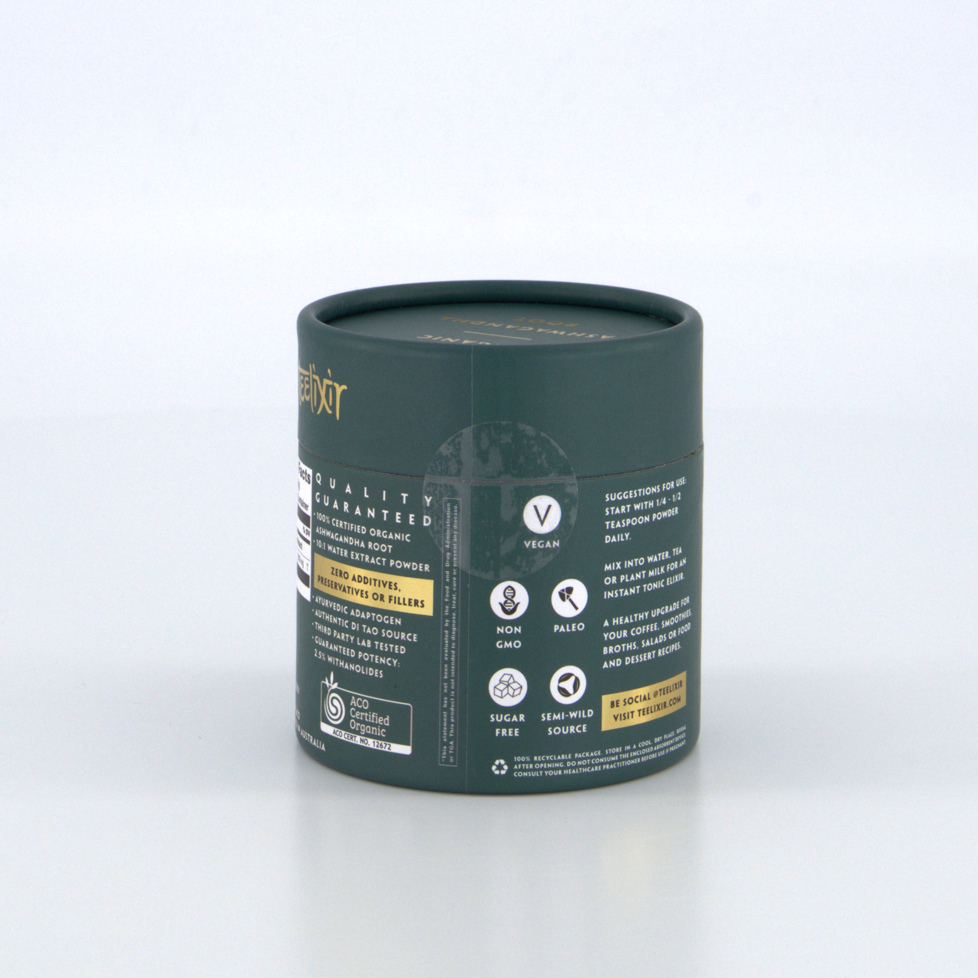 teelixir organic ashwagandha root 250g