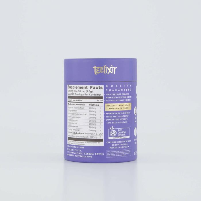 teelixir organic mushroom immunity 500g teelixir organic mushroom immunity 500g