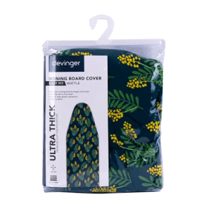 ironing board cover heat resistant 35x 115cm wattle print