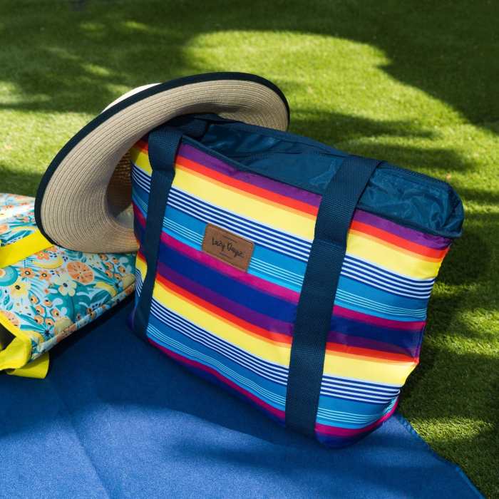 6l food safe insulated jumbo cooler tote rainbow