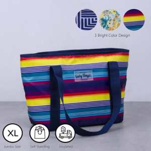 6l food safe insulated jumbo cooler tote rainbow
