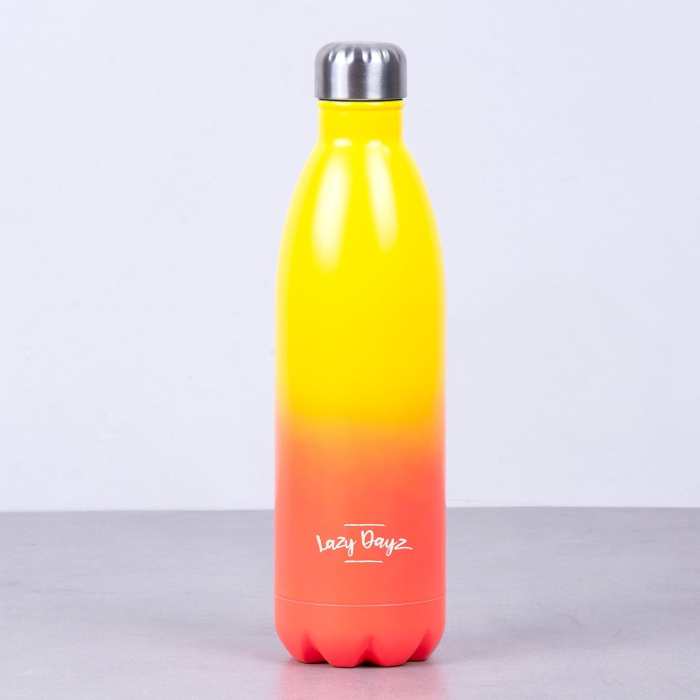 lazy dayz jumbo drink bottle 1l yellow peach ombre