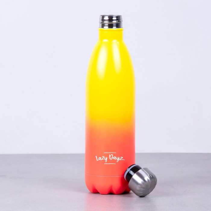 lazy dayz jumbo drink bottle 1l yellow peach ombre