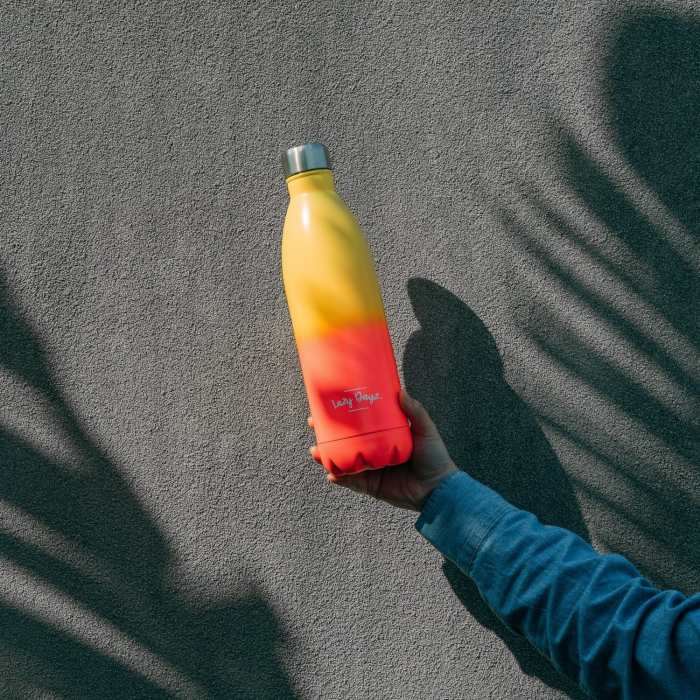 lazy dayz jumbo drink bottle 1l yellow peach ombre