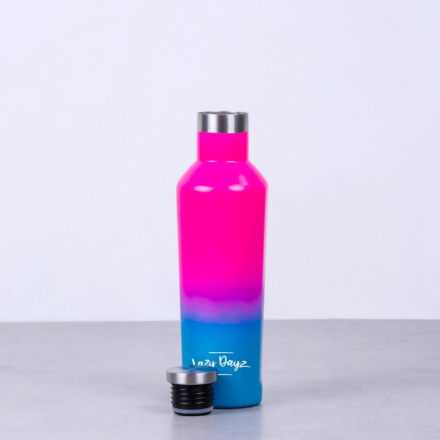 lazy dayz spartan drink bottle 480ml pink blue ombre