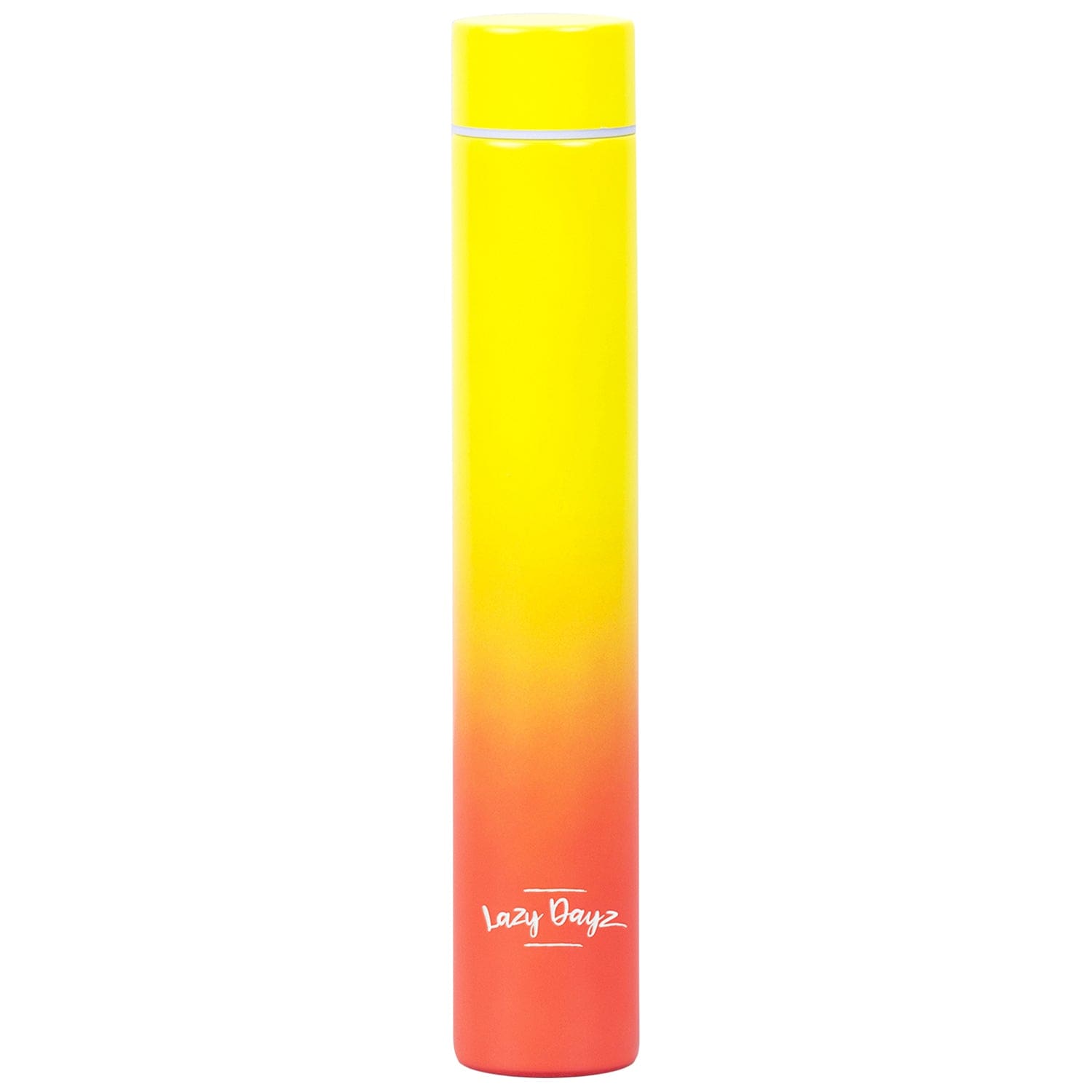 lazy dayz 300ml slimline insulated drink bottle yellow peach ombre