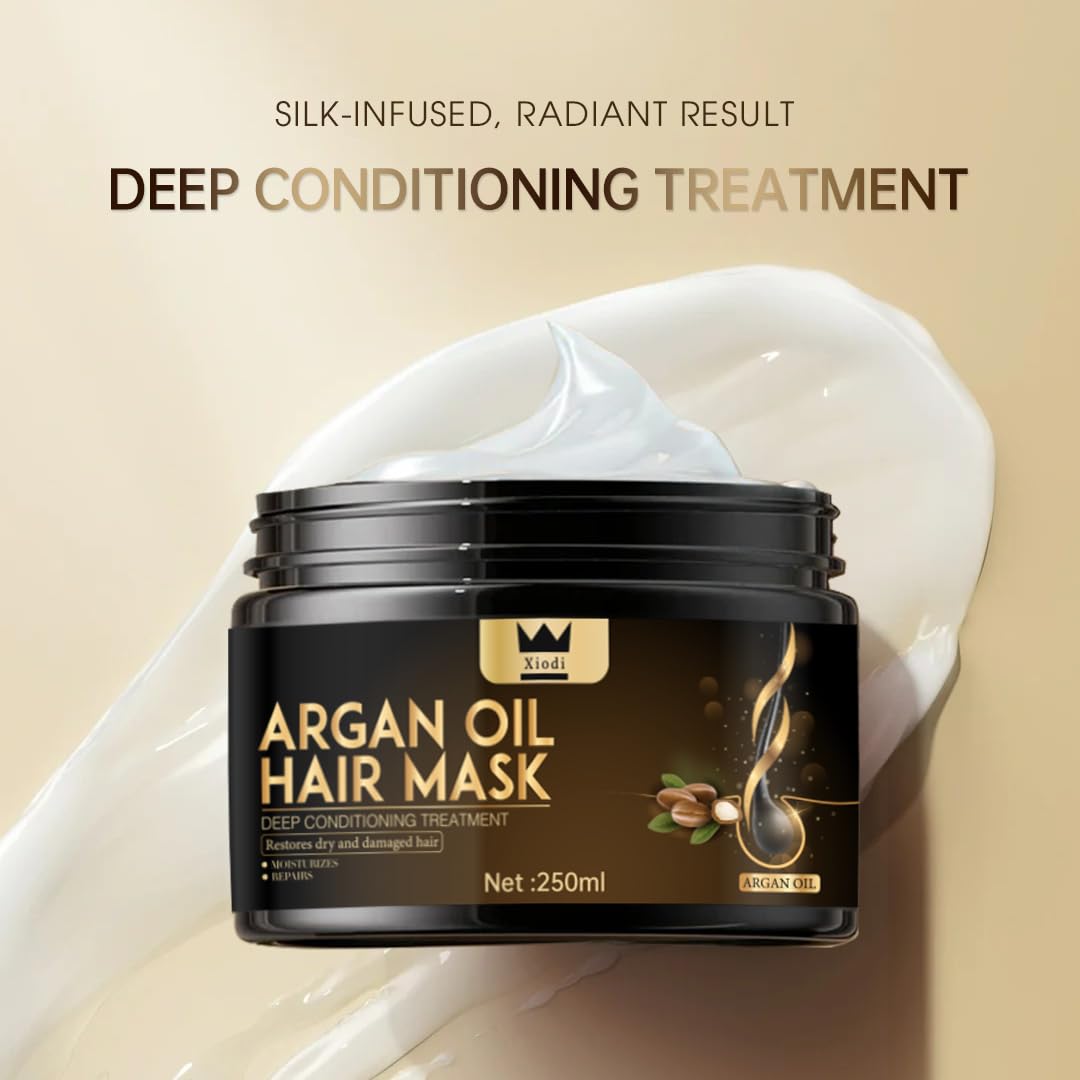 xiodi argan oil hair mask, 100% pure anti hairfall dandruff treatment
