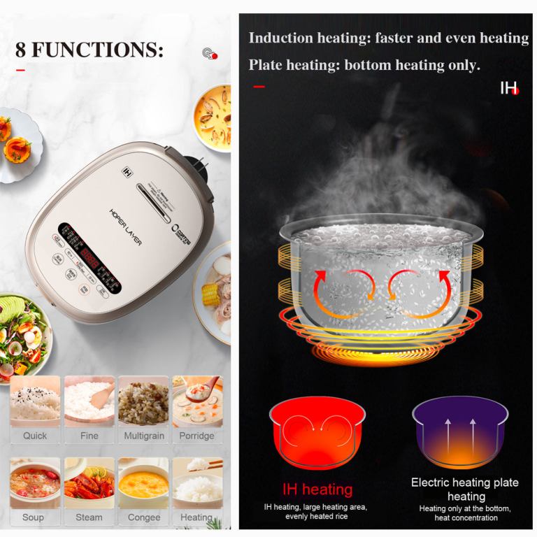 hoper layer 4l electric rice cooker ih heating zero coating non stick technology